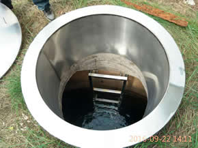 兰州军区物资采购站储水系统不锈钢井圈定制安装